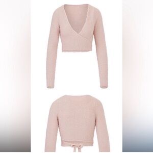 Pink Fuzzy Wrap Sweater SKIMS Cozy